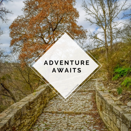 Picture with the title Adventure Awaits
