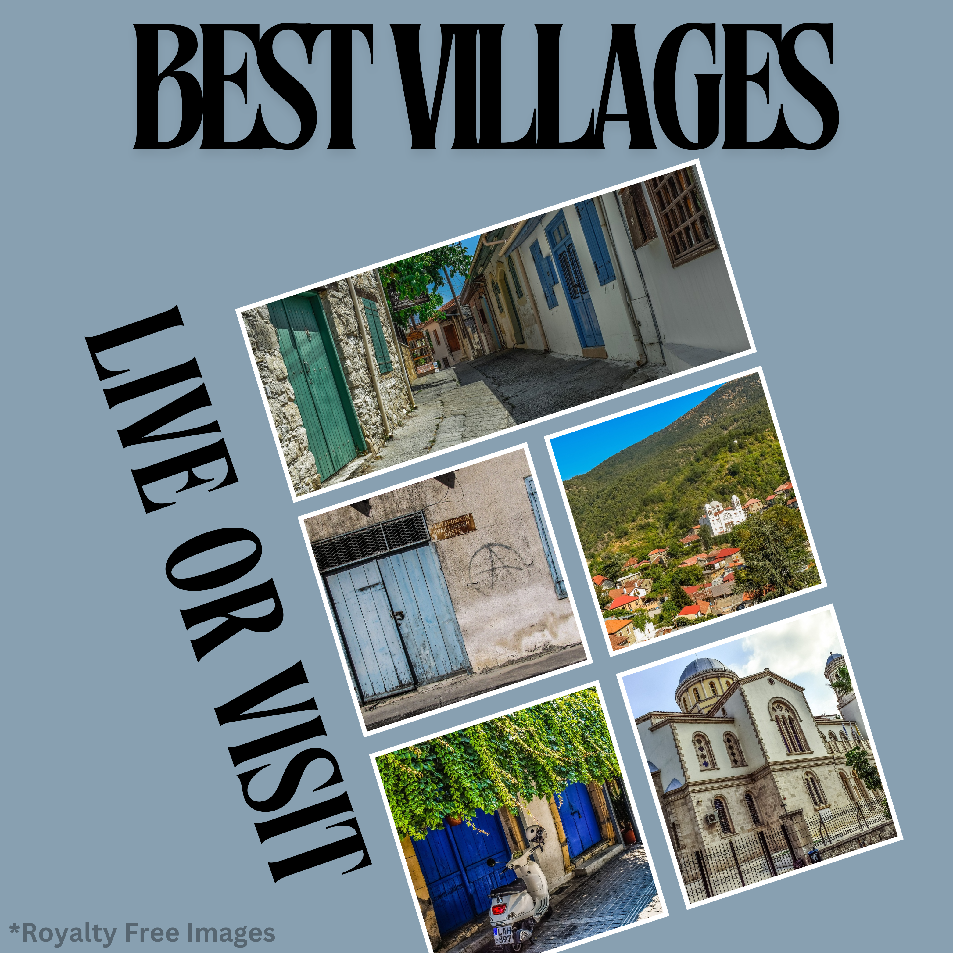 Collage of pictures, of different villages!